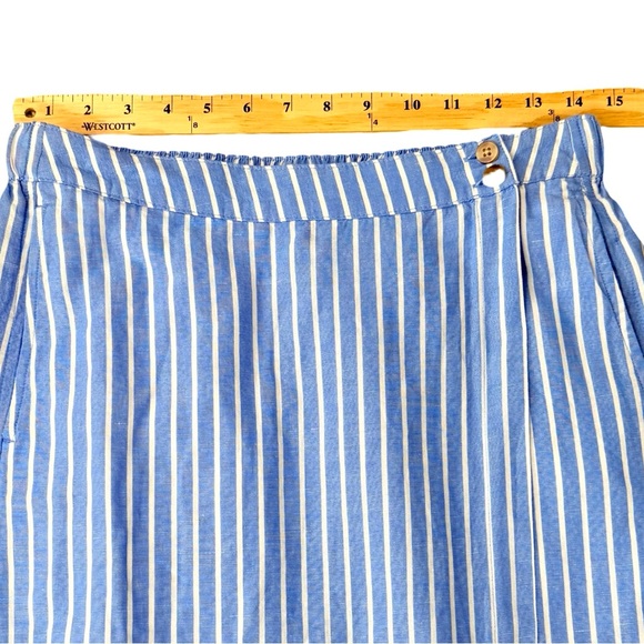 Pact Organic Cotton Canopy Linen
Blend Wrap Midi Skirt Blue & white Striped NWOT - Picture 4 of 10